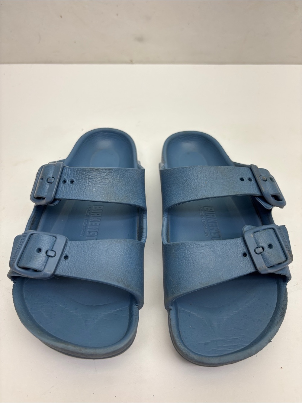 Birkenstock Blue Double-Buckle EVA Slide Sandals, SZ 12 little kids